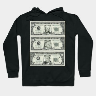 Impeached Presidents on Three Dollar Bills Hoodie